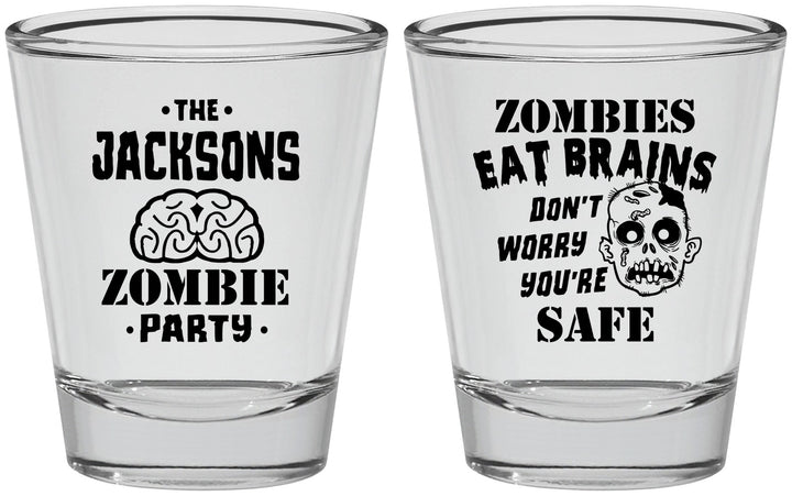 Personalized Halloween Shot Glasses - Zombie Brain | 250026
