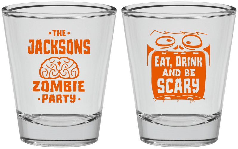 Personalized Halloween Shot Glasses - Eat Drink Be Scary | 250028