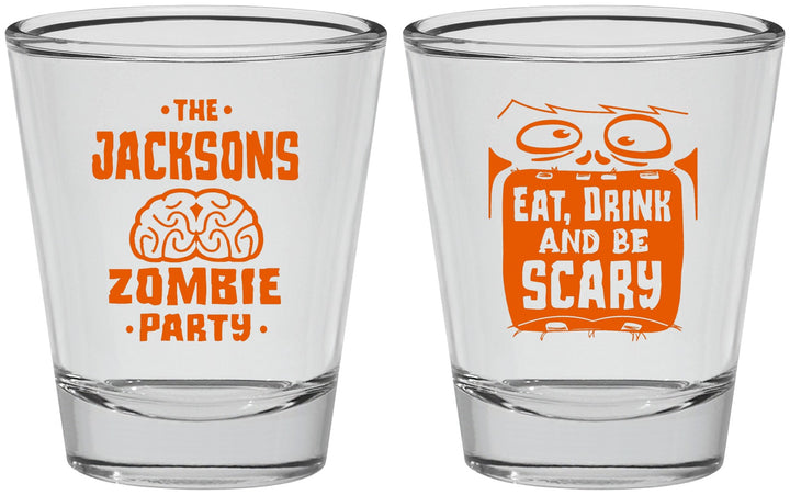Personalized Halloween Shot Glasses - Eat Drink Be Scary | 250028