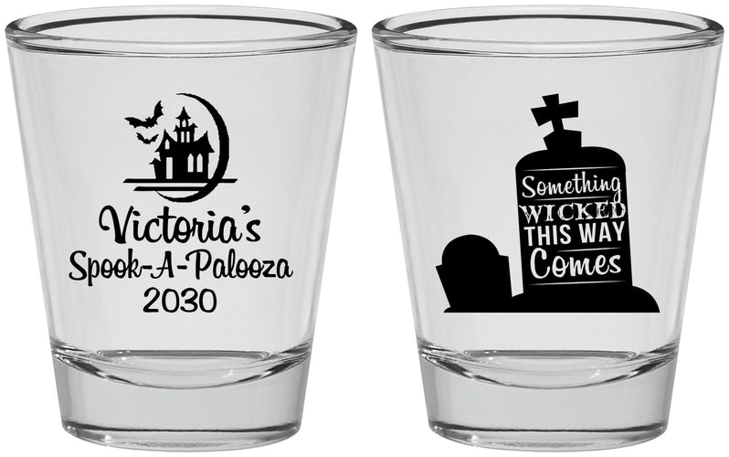 Personalized Halloween Shot Glasses - Haunted House | 250031