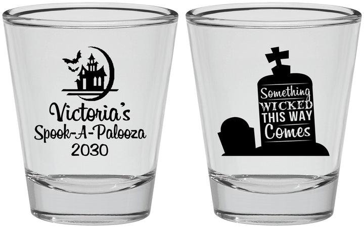 Personalized Halloween Shot Glasses - Haunted House | 250031