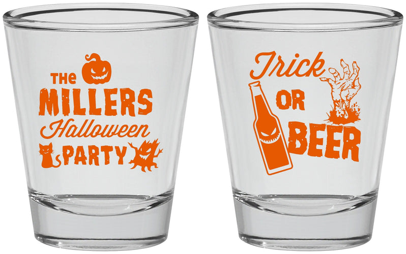Personalized Halloween Shot Glasses - Trick Or Beer | 250032