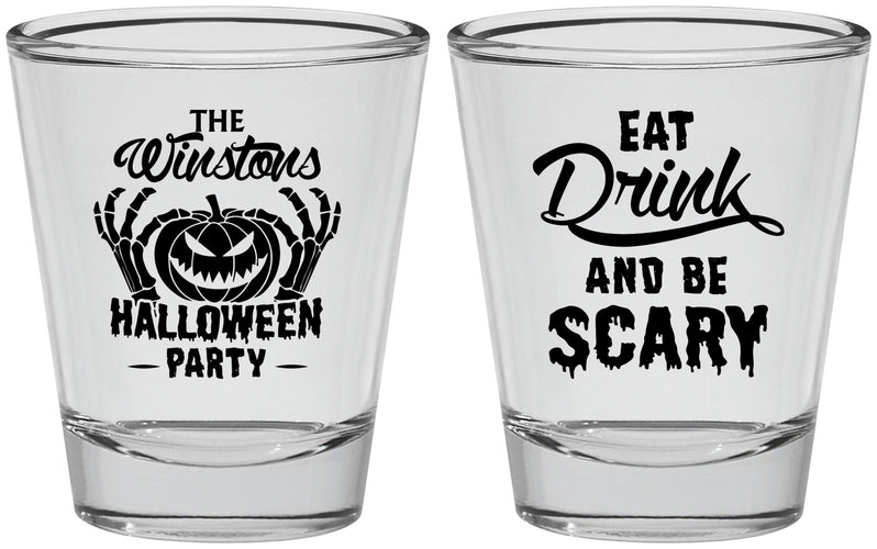 Personalized Halloween Shot Glasses - Eat Drink Be Scary | 250033