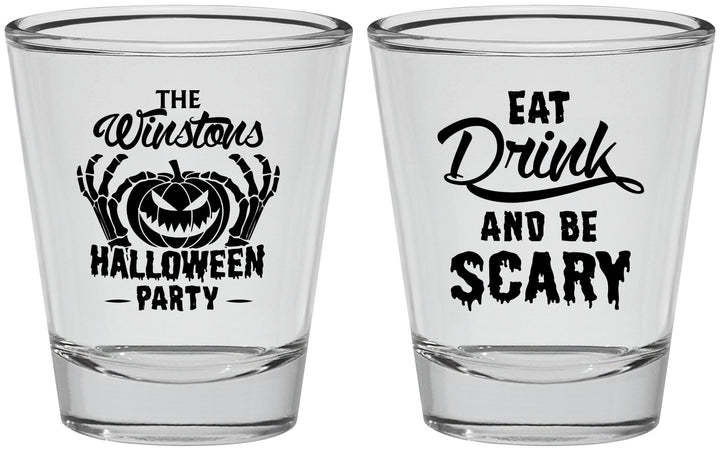 Personalized Halloween Shot Glasses - Eat Drink Be Scary | 250033