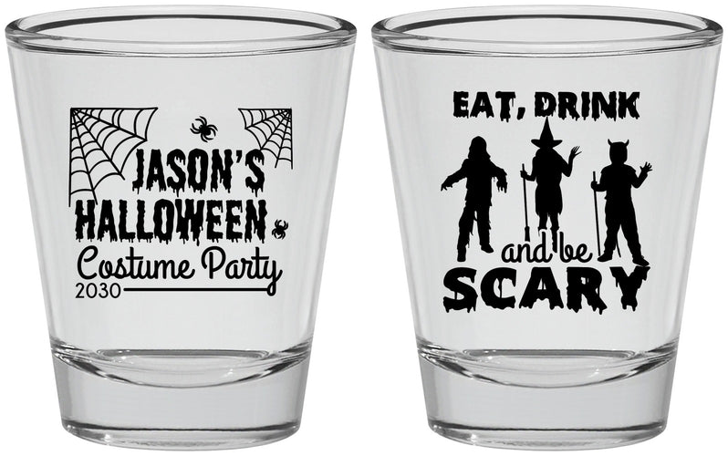 Personalized Halloween Shot Glasses - Eat Drink Be Scary | 250038