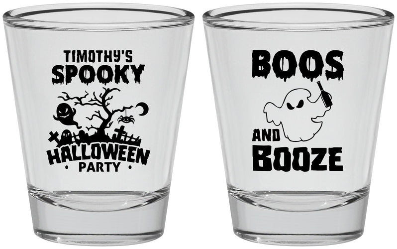 Personalized Halloween Shot Glasses - Boos And Booze | 250041