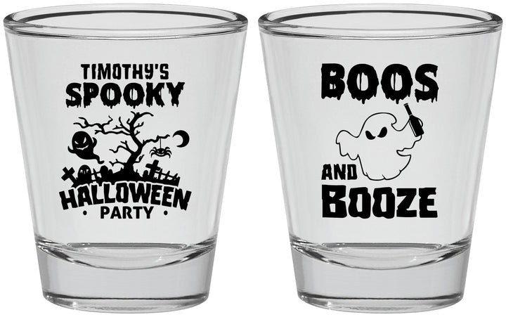 Personalized Halloween Shot Glasses - Boos And Booze | 250041