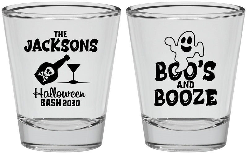 Personalized Halloween Shot Glasses - Boos And Booze | 250047
