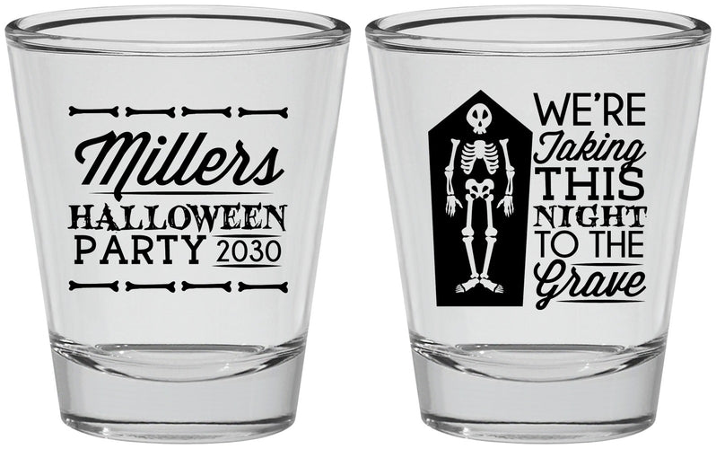 Personalized Halloween Shot Glasses - Skeleton | 250051