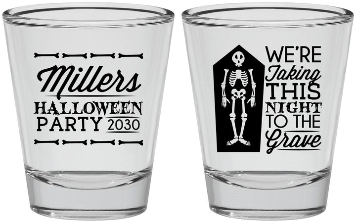 Personalized Halloween Shot Glasses - Skeleton | 250051