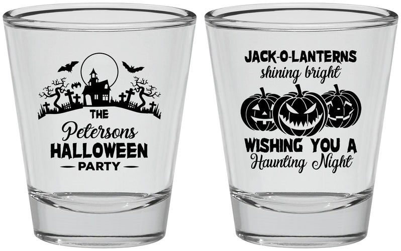 Personalized Halloween Shot Glasses - Jack O Lantern | 250053