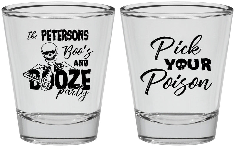 Personalized Halloween Shot Glasses - Boos And Booze | 250054