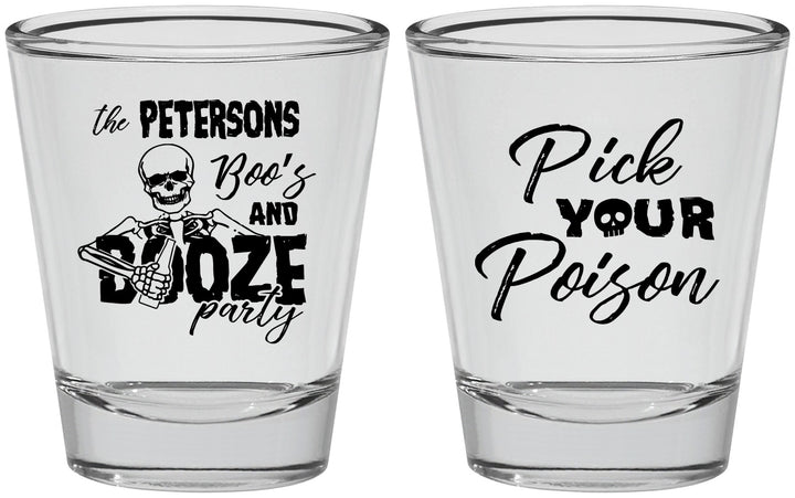 Personalized Halloween Shot Glasses - Boos And Booze | 250054