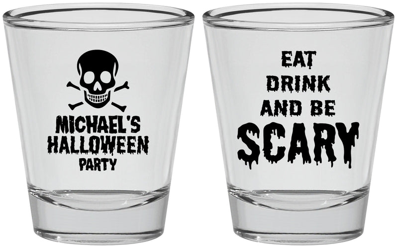 Personalized Halloween Shot Glasses - Eat Drink Be Scary | 250059