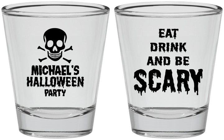 Personalized Halloween Shot Glasses - Eat Drink Be Scary | 250059