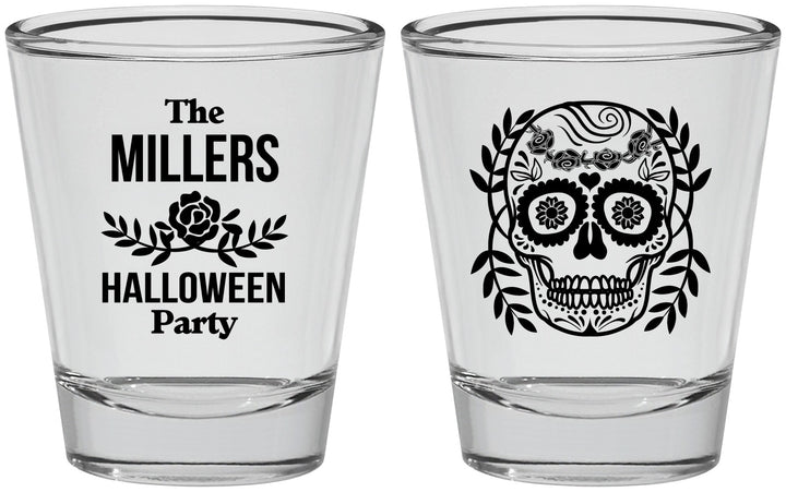 Personalized Halloween Shot Glasses - Sugar Skull | 250061