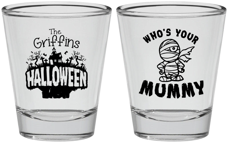 Personalized Halloween Shot Glasses - Whos Your Mummy | 250067