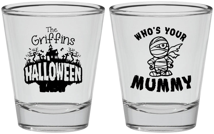 Personalized Halloween Shot Glasses - Whos Your Mummy | 250067