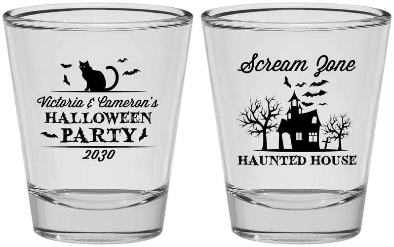 Personalized Halloween Shot Glasses - Haunted House | 250071