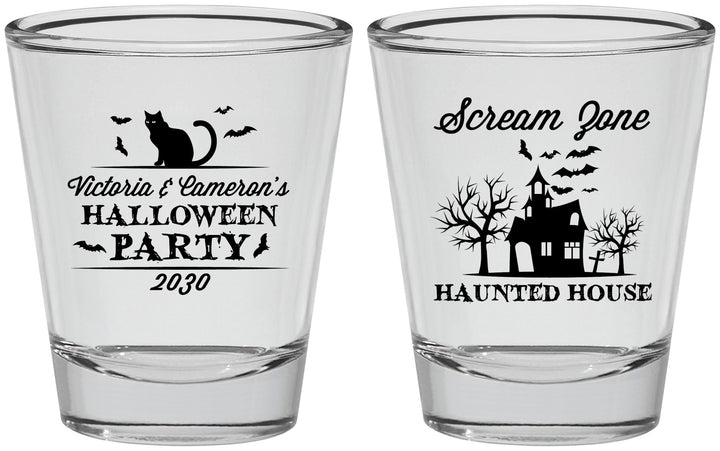 Personalized Halloween Shot Glasses - Haunted House | 250071