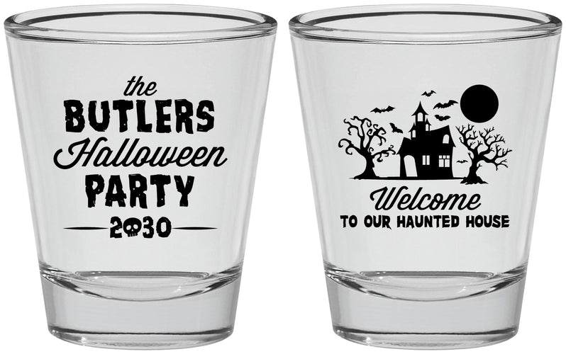Personalized Halloween Shot Glasses - Haunted House | 250073