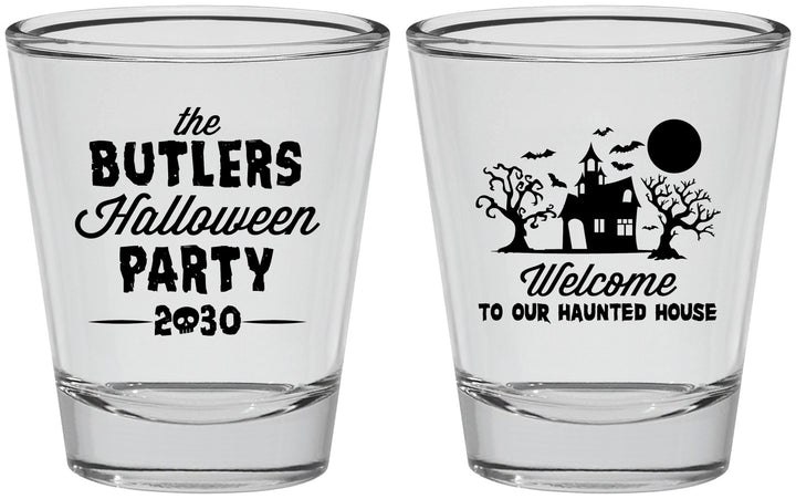Personalized Halloween Shot Glasses - Haunted House | 250073
