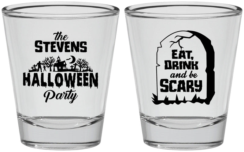 Personalized Halloween Shot Glasses - Eat Drink Be Scary | 250074