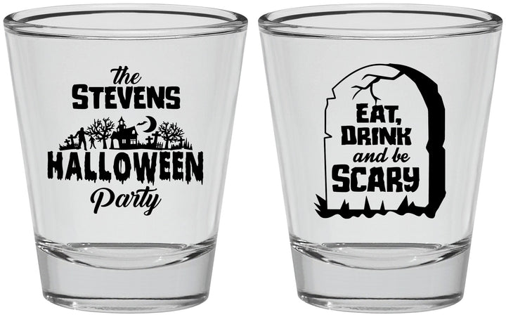 Personalized Halloween Shot Glasses - Eat Drink Be Scary | 250074