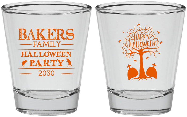 Personalized Halloween Shot Glasses - Graveyard Shift | 250076
