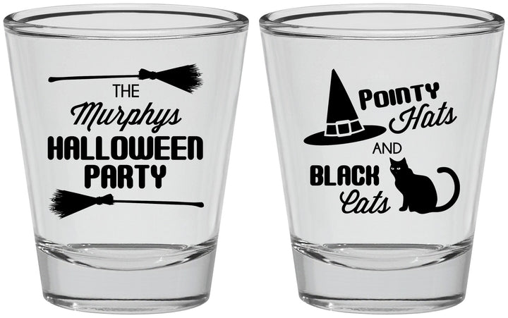 Personalized Halloween Shot Glasses - Black Cats | 250087