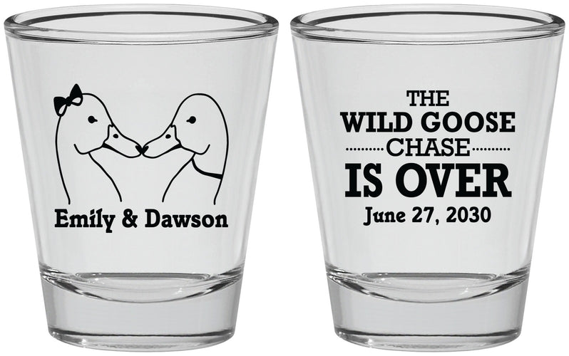 Personalized Wedding Shot Glasses - Wild Goose | 251