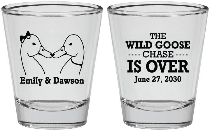 Personalized Wedding Shot Glasses - Wild Goose | 251
