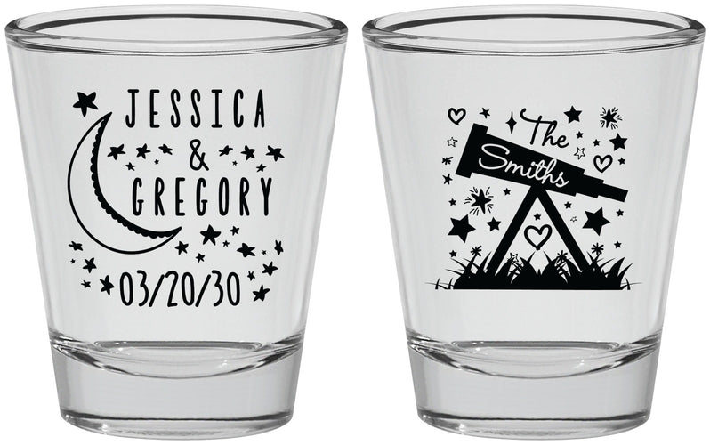 Personalized Wedding Shot Glasses - Telescope | 255