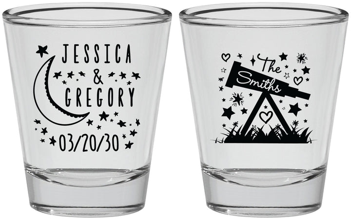 Personalized Wedding Shot Glasses - Telescope | 255