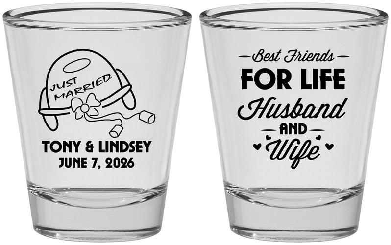 Personalized Wedding Shot Glasses - Best Friends For Life | 256