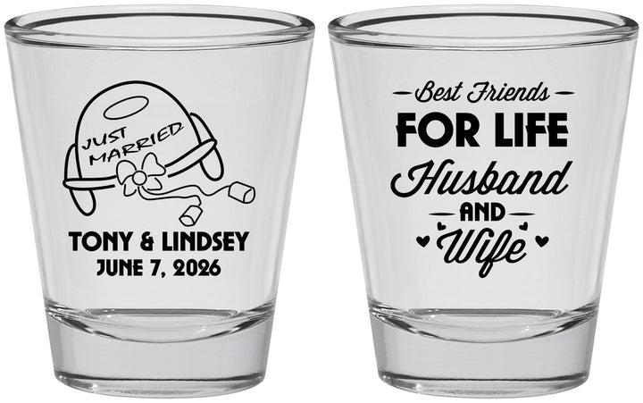 Personalized Wedding Shot Glasses - Best Friends For Life | 256