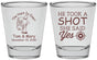 Personalized Wedding Shot Glasses - He Took A Shot She Said Yes | 259