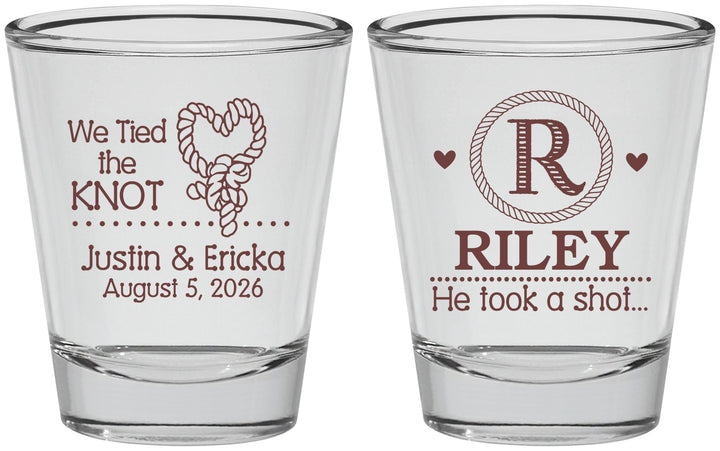 Personalized Wedding Shot Glasses - We Tied The Knot | 260