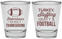 Personalized Thanksgiving Shot Glasses - Football Turkey | 260010