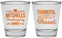 Personalized Thanksgiving Shot Glasses - Thankful Blessed | 260032