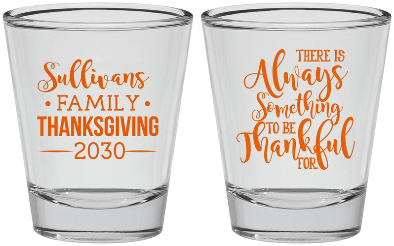 Personalized Thanksgiving Shot Glasses - Thankful | 260048