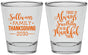 Personalized Thanksgiving Shot Glasses - Thankful | 260048