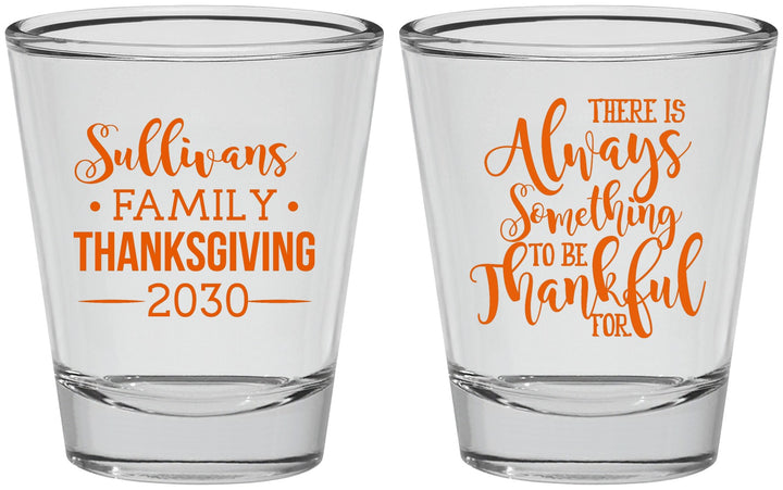 Personalized Thanksgiving Shot Glasses - Thankful | 260048