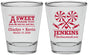 Personalized Wedding Shot Glasses - Sweet Thank You | 269