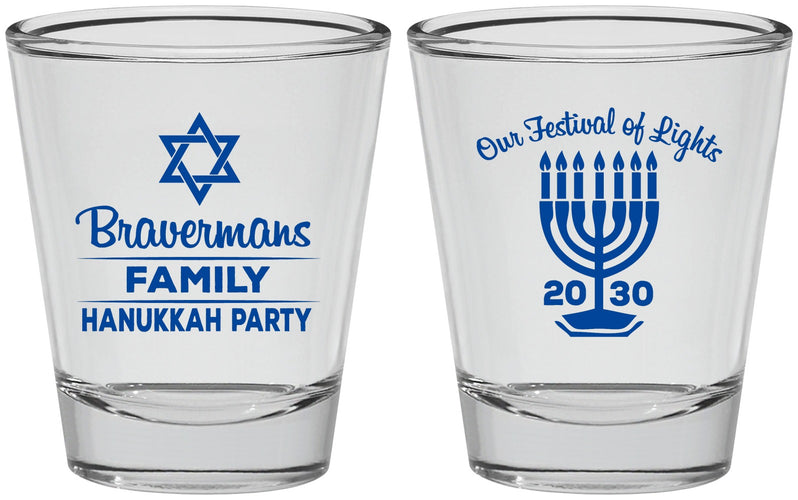 Personalized Hanukkah Shot Glasses - Festival Of Lights | 270005