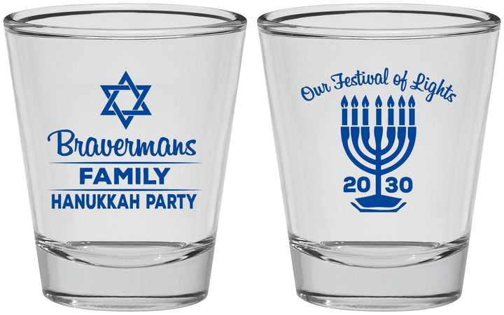 Personalized Hanukkah Shot Glasses - Festival Of Lights | 270005