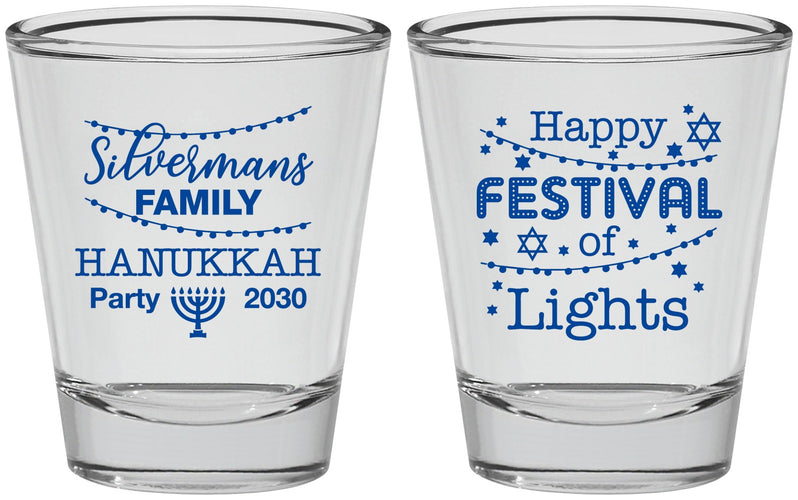 Personalized Hanukkah Shot Glasses - Festival Of Lights | 270006