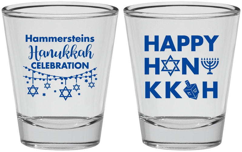 Personalized Hanukkah Shot Glasses - Jewish | 270009