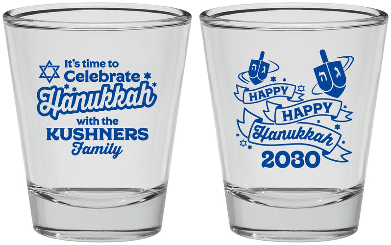 Personalized Hanukkah Shot Glasses - Dreidel | 270012