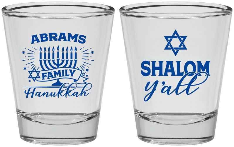 Personalized Hanukkah Shot Glasses - Shalom | 270014